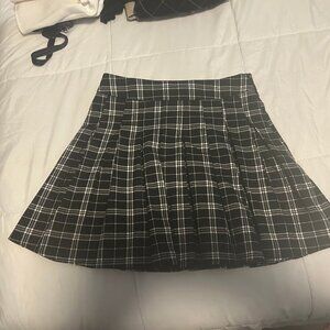 Women's High Waist Plaid Mini Skirt 
